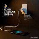 CARREGADOR TURBO TIPO C 65W - 5 ANOS DE GARANTIA - HYBRID - BRANCO - GSHIELD